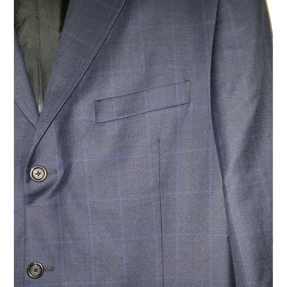 Burberry London Sz 44 L Bond Suit Jacket Sport Coat Men's Navy Blazer 100% Wool - Picture 5 of 15